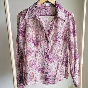 Banana Republic Silk Paisley Blouse